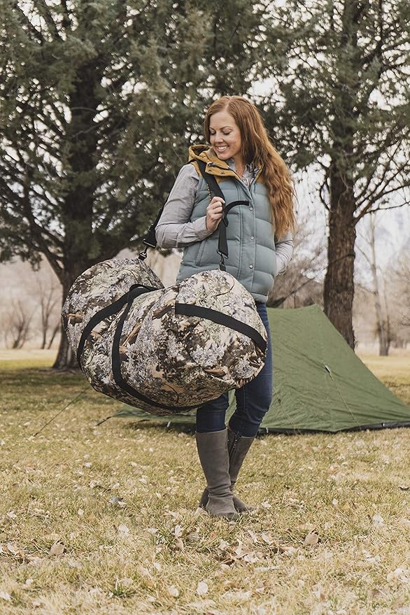 131L Expedition Duffel Bag, Heavy-Duty Gear Bag, 1050D Tuff Cloth, Diamond Ripstop, Reinforced Stitching - Camo (16" x 40")