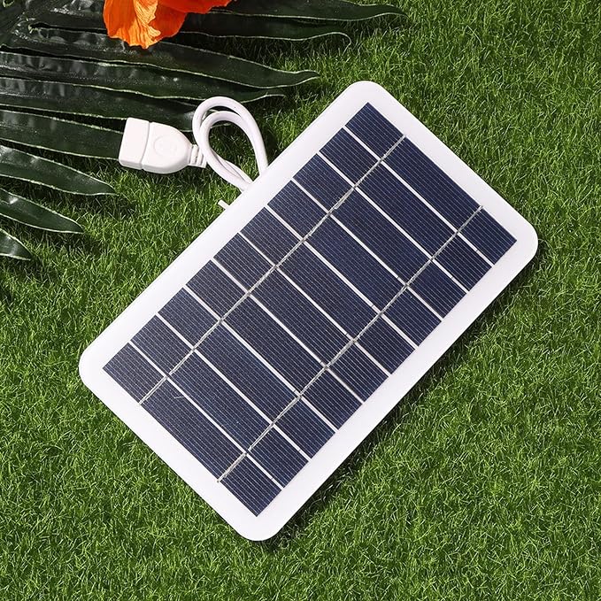 Portable Solar Charger, 2W 5V Cell Phone Solar Charger USB Solar Panel for Camera Mobile Power Pack Outdoor Camping Emergency