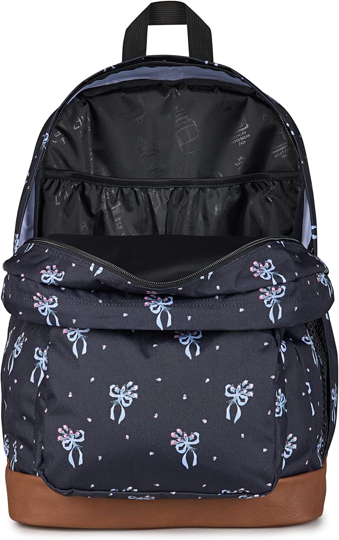 JanSport Cool Backpack with 15-inch Laptop Sleeve, Large Computer Bag Rucksack with 2 Compartments, Ergonomic Straps, Pastel Petals - Black