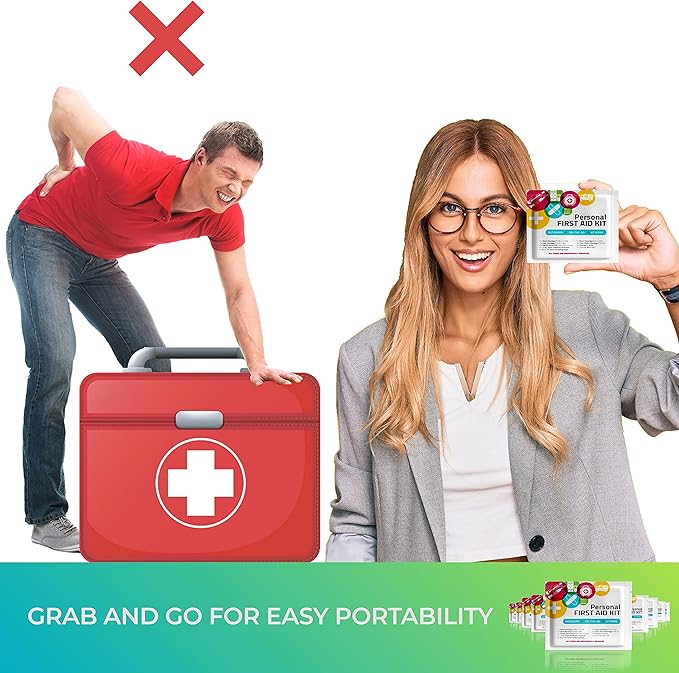 First Aid Emergency Medical Kit Mini and Travel Size - | Great for Kids, Schools, Business, Hiking, Camping | Wound Care Products (Abstract) (3)