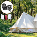 Camping Clothesline Compact Portable Travel Clothes Line Non-Scratch, Heavy Duty Buckle System with 24 Beads for Outdoor Camping, Cruise Ships, Indoor Backyard, Balcony(Dark Gray, 9.84Ft)