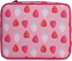 PackIt Freezable Classic Lunch Box, Sweet Strawberry, Built with EcoFreeze Technology, Collapsible, Reusable, Zip Closure With Zip Front Pocket and Buckle Handle, Designed for Fresh Lunch On the Go