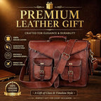 DHK Laptop Messenger Bag 17.6 Inch, Tocode Water Resistant Vintage Canvas Leather Shoulder Bag, Durable Computer Bags Business Briefcases Satchel Bag Work Bags for Men and Women, Coffee (brown)