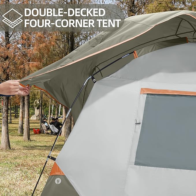 CAMEL CROWN Tents for Camping 4/8 Person Waterproof Tent Quick Setup Folding Outdoor Backpacking Tents Family Hiking