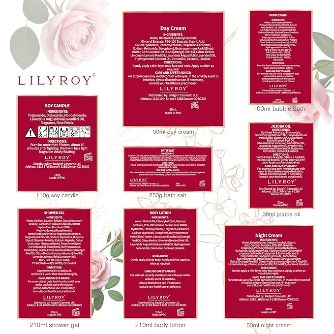 Mothers Day Gifts for Women - 35 Pcs Bath and Body Gift Set Rose Spa Gifts Set Skin Care Set for Women, Gift Set for Christmas, Valentines Day, Birthday, Gifts for Mom