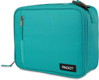 PackIt(R) Freezable Classic Lunch Box, Teal, Built with EcoFreeze(R) Technology, Collapsible, Reusable, Zip Closure With Zip Front Pocket and Buckle Handle, Designed for Fresh Lunch On the Go