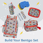 Bentgo Kids 2-in-1 Backpack & Insulated Lunch Bag - Durable 16” Backpack & Lunch Container in Unique Prints for School & Travel - Water Resistant, Padded & Large Compartments (Trucks)