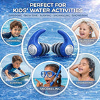 Waterproof Swimming Ear Plugs for Kids - 3 Pairs of Reusable Soft Silicone Swim Earplugs,Ear Protection for Children (4-12 Years Old) - Ideal for Surfing, Diving, Pool, Showering, and Water Sports