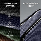 tomtoc Electronic Organizer Travel Case Performance, Water Resistant Dual Compartment Cable Organization Storage Bag for Charger, Cord, Phone, Hard Drive, Power Bank, Accessories Travel Essentials
