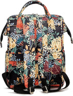 Kinmac Wide Open Style Laptop Backpack for Laptop Up to 15.6 Inch Men Women Travel Outdoor Backpack (Golden Chrysanthemum)
