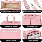 ZHMO Canvas Tote Bag for Women,Women's Bags Crossbody Bags Work Laptop Tote Bag Large Handbags Purse for Travel Nurse Teacher