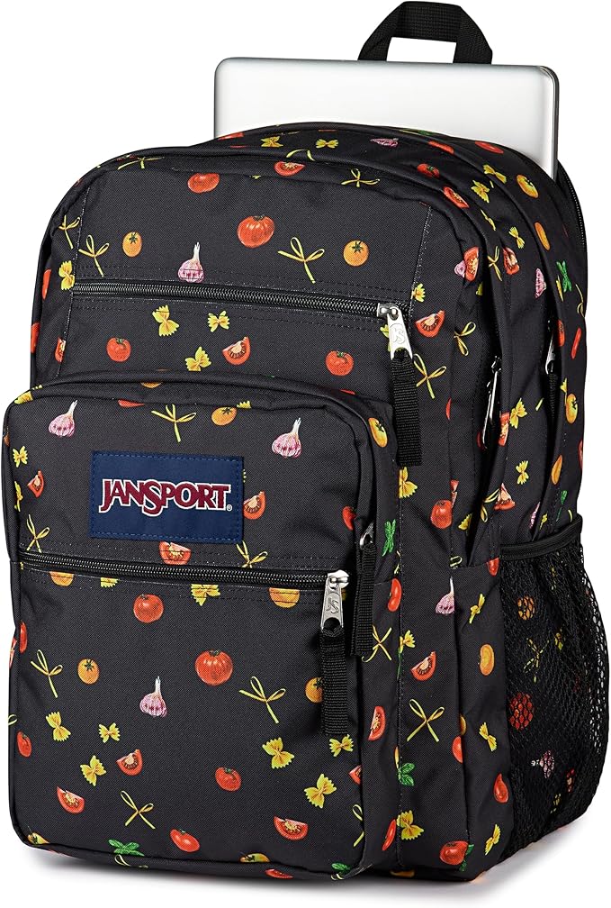 JanSport Laptop Backpack - Computer Bag with 2 Compartments, Ergonomic Shoulder Straps, 15” Laptop Sleeve, Haul Handle - Pasta Party