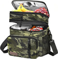 MIYCOO Lunch Bag & Lunch Box for Men Women, Double Deck Leakproof Insulated Soft Large Adult Camping Cooler bag for Work, Beach, Picnic, Travel (Camouflage, 15L)