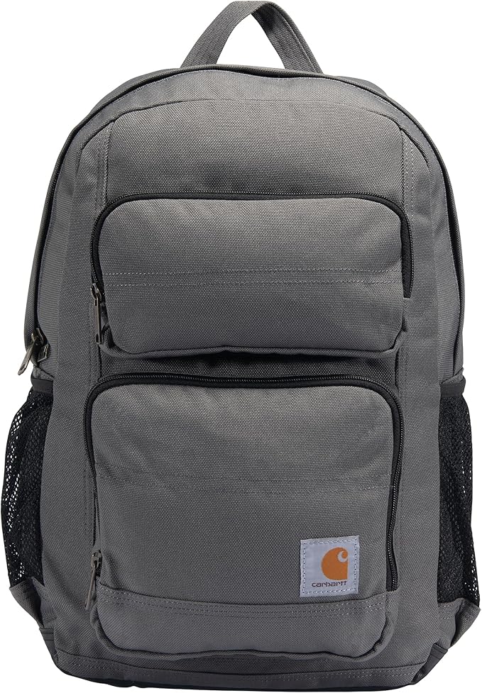 Carhartt 27L Single-Compartment Backpack, Durable Pack with Laptop Sleeve and Duravax Abrasion Resistant Base, Gray