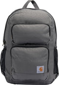 Carhartt 27L Single-Compartment Backpack, Durable Pack with Laptop Sleeve and Duravax Abrasion Resistant Base, Gray