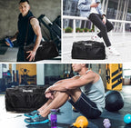 Spalding Gym Bag for Men & Women Duffle Bag with Wet & Shoe Compartment - 55L Capacity Large Workout Bags for Travel, Sports