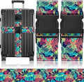 Slohif Luggage Straps for Suitcases Travel Belt Accessories Luggage Connector Identifiers 2 Pack Over Handle with Buckle Unique Nylon Adjustable Strap for Sleeping Bag Car Seat Colored Leaf