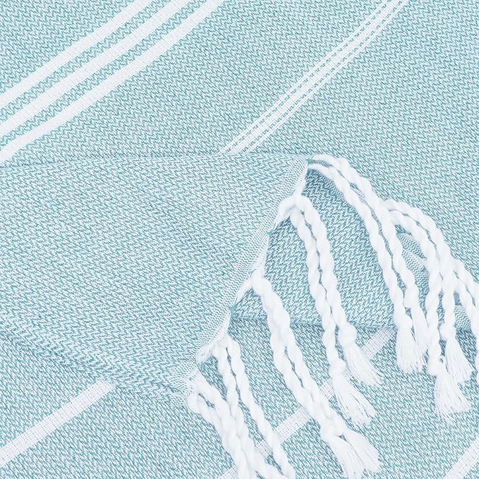 YSYJ Turkish Beach Towel 6 Pack Beach Towels 36"x71" Beach Towel Oversized Sand Free Turkish Towel Quick Dry Bath Towels Blue