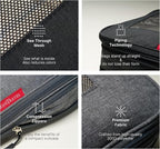 LeanTravel Premium Compression Packing Cubes for Travel - Suitcase Organizer Bags with Double Zipper & Breathable Mesh Panel - Space Saving Carry On Luggage Essentials (6-Pack, Grey, Black, Brown)