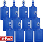 Travelambo 16 Pack Luggage Tags for Suitcases Privacy Protection Bag Tags Faux Leather Travel Accessories Essential, Fresh Blue