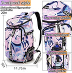 Gym Duffle Bag Backpack with Shoe Compartment,4 ways Travel Backpack for Women and Men,Multi-Functional Weekender bag with Waterproof Layer&Laptop Compartment for Fitness, Travel,Camping