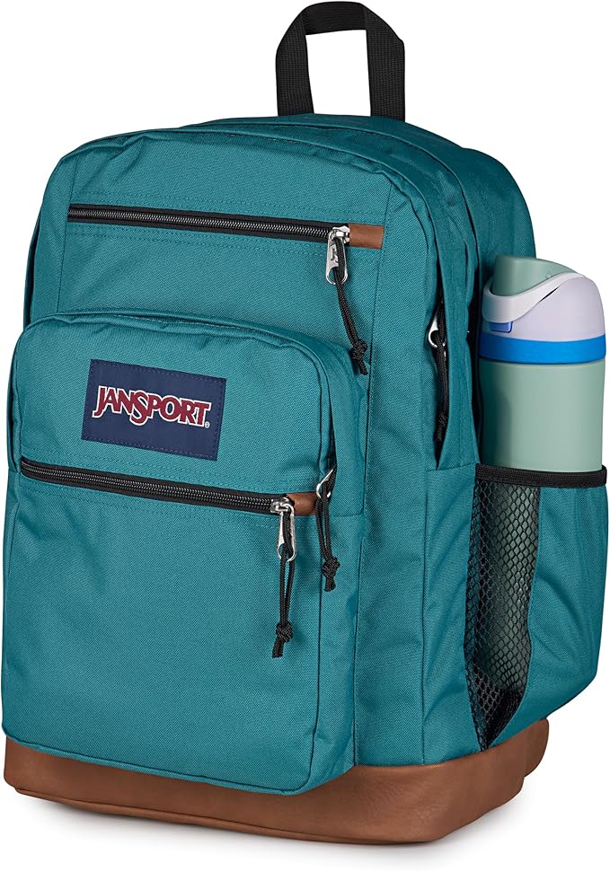 JanSport Cool Backpack with 15-inch Laptop Sleeve, Large Computer Bag Rucksack with 2 Compartments, Ergonomic Straps, Emerald Pool