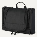 Amazon Essentials Spacious Toiletry Bag, Hanging Cosmetic Dopp Kit with Multiple Compartments, Durable 1680D Polyester, Large Capacity Storage, Compact Design, Black (Previously Amazon Basics)