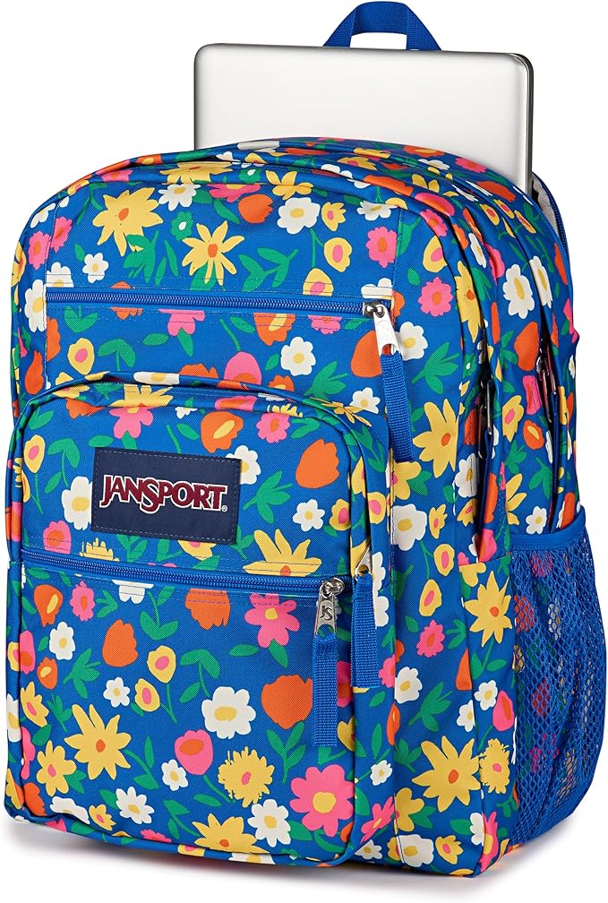 JanSport Laptop Backpack - Computer Bag with 2 Compartments, Ergonomic Shoulder Straps, 15” Laptop Sleeve, Haul Handle - Flower Market