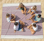 LANE LINEN Picnic Mat for Beach Vacation Essentials - Large Outdoor Blanket,Quick Dry and Pre-Washed, Soft Comfort, Perfect for Family Vacations, Park Relaxation, Sand Lounge – Wistful Mauve