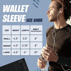 Wallet Sleeve, Wallet Wristband - Anti-Pickpocket -RFID Anti-theft - Lightweight -Perfect for Travel, Running, Hiking,3 Pack