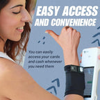 Wallet Sleeve, Wallet Wristband - Anti-Pickpocket -RFID Anti-theft - Lightweight -Perfect for Travel, Running, Hiking,3 Pack
