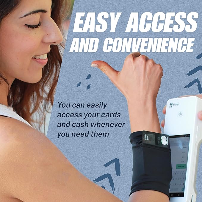 Wallet Sleeve, Wallet Wristband - Anti-Pickpocket -RFID Anti-theft - Lightweight -Perfect for Travel, Running, Hiking,3 Pack