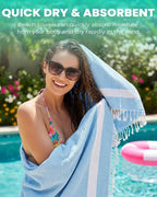 6 Packs Turkish Beach Towels Oversized Swim Towel Set Bulk Quick Dry Bath Pool SandFree Extra Large Xl Big Blanket Adult Travel Essentials Cruise Accessories Must Have Clearance Vacation Stuff