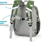 STEAMEDBUN Corduroy Kids Backpack for Boys Girls 3-8, Boys Backpack for Elementary Kindergarten - Dinosaur