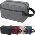 DSYSC Travel Toiletry Bag for Women Men, Small Makeup Bag, Water-Resistant Cosmetic Bag, Cosmetic Pouch, Traveling Dopp Kit, Travel Essentials Accessories (Grey)
