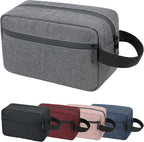 DSYSC Travel Toiletry Bag for Women Men, Small Makeup Bag, Water-Resistant Cosmetic Bag, Cosmetic Pouch, Traveling Dopp Kit, Travel Essentials Accessories (Grey)