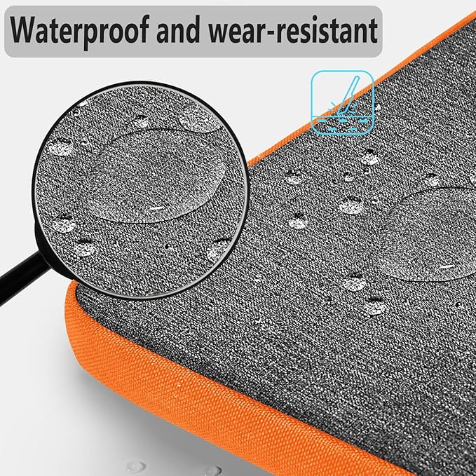 Hseok Laptop Shoulder Bag 13-14 inch Shockproof Water-Resistant HandBag with Small Case Compatible with MacBook Pro/Neo 14" M5/M4/M3/M2/M1, Mac Air/Pro 13.3", XPS 13/14, Most 13"-14" PC,Gray-orange
