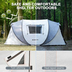 Pop Up Camping Tent, 2/4/6 Person Instant Tent Waterproof PU4500mm, Spacious Ventilated Camping Tent with Front Porch, Quick Setup Lightweight Portable for Outdoor Camping Hiking Beach