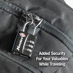 Master Lock 4680DBLK TSA-Approved Luggage Lock, 1-3/16-in. Wide, Black (Pack of 2)