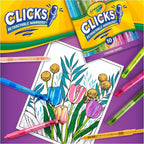 Crayola Clicks Retractable Markers Bold (10ct), Teacher Classroom School Supplies, Spring Crafts, No Dry Washable Markers for Kids