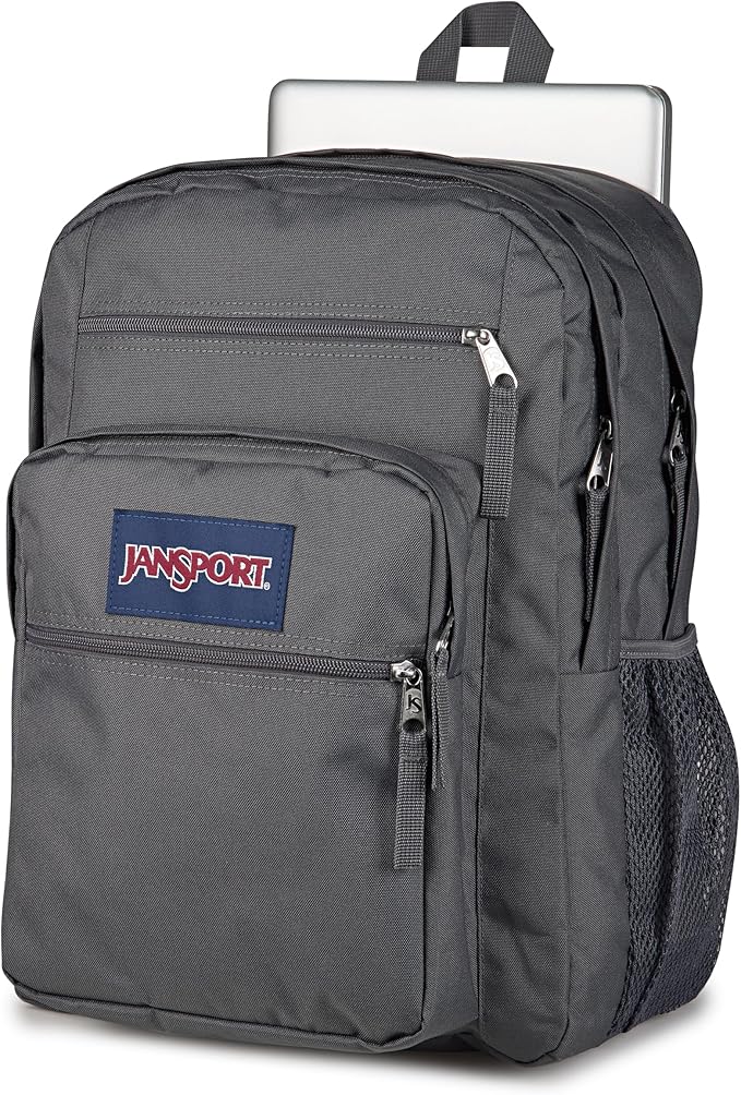 JanSport Laptop Backpack - Computer Bag with 2 Compartments, Ergonomic Shoulder Straps, 15” Laptop Sleeve, Haul Handle - Smokey Grit