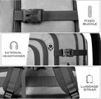 Travel Backpack for Men, Expanable Carry on Backpack, TSA 17.3 inch Laptop Bag Flight Approved, Lightweight Business Luggage Bag, Travel Gifts for Men Women, Grey