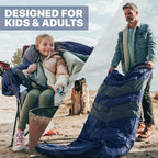 MalloMe Sleeping Bags for Adults Cold Weather & Warm - Backpacking Camping Sleeping Bag for Kids 10-12, Girls, Boys - Lightweight Compact Camping Essentials Gear Accessories Hiking Sleep Must Haves