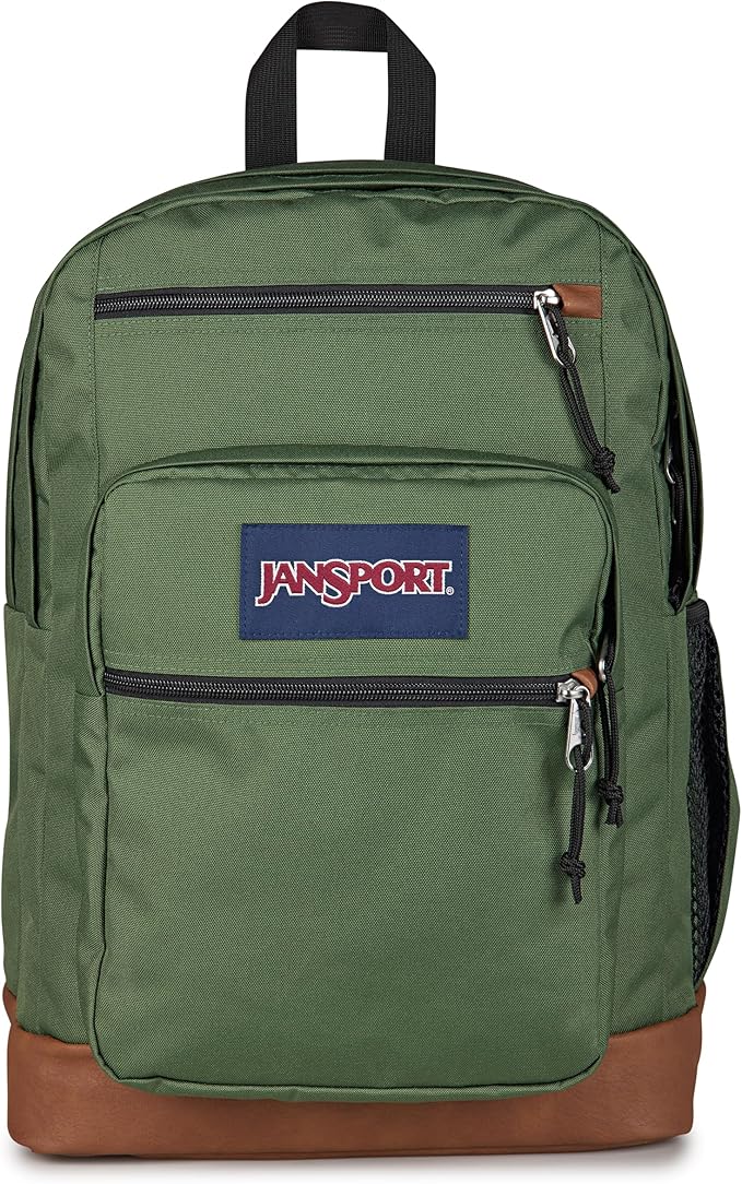 JanSport Cool Backpack with 15-inch Laptop Sleeve, Large Computer Bag Rucksack with 2 Compartments, Ergonomic Straps, Cargo Green