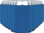 Blank Beer Can Cooler Sleeves (110-Pack) Soft Insulated Beer Can Coolies - HTV Friendly Blank Koolies in Bulk for Beer Cans & Bottles - Coolie Blanks for Vinyl Projects & Wedding Favors (Blue)