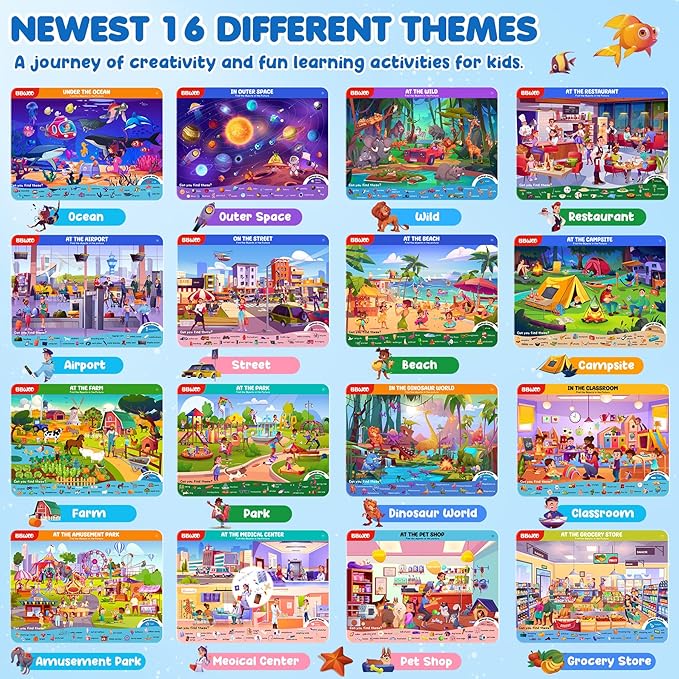 Search and Find Activity Books for Kids Ages 3-5, Travel Games Toys for Car Airplane, Road Trip Activities for Kids Games 4-8, Preschool Learning Activities, Educational Seek Game,Gifts for Boys Girls