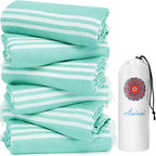 6 Pack Turkish Beach Towels Quick Dry Sand Free Oversized Bath Pool Swim Towel Extra Large XL Blanket Adult Travel Cruise Accessories Must Haves Clearance Stuff Necessities Vacation Essentials