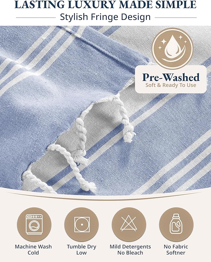 LANE LINEN Pool Towels, Turkish Beach Towels Oversized Set of 6, Pre-Washed, No Shrink, Quick Dry Travel Towel, Beach Towel for Women, Absorbent & Sand Free Towel, 39"x71" - Tropical Color