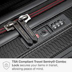 Traveler's Choice Maxporter II Polycarbonate Hardside Trunk with Spinner Wheels, Black, 28-Inch Medium Trunk