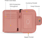 Sherpani Barcelona, Nylon Bifold Zipper Pocket Wallet for Women, Travel Bag, RFID Protection